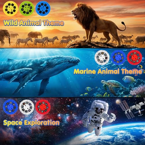 Image of Pup Go Flashlight Discs for Kids Age 3 4 5 6 7 8 Years, 9 Discs 72 Images, 3 Themes: Wild Animals, Sea & Space, Boxed Set for Easy Storage, Ideal Accessories for Our Dinosaur Torch Projector Toy