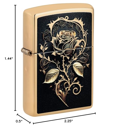 Encendedor Zippo Golden Rose Metal Clásico miniatura 7