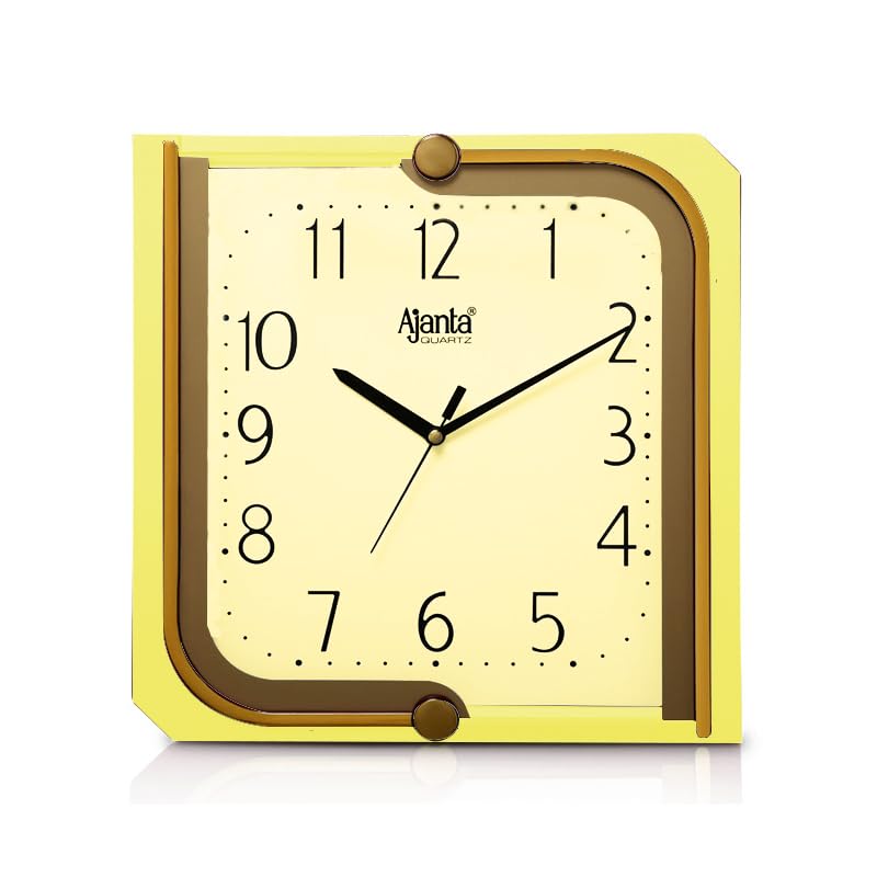 Image of Ajanta F-Series 10 Inches Analog Wall Clock for Home and Offices, Analog Wall Clock (Ivory), Plastic