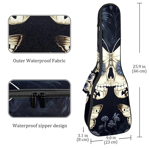 Waterproof Oxford Cloth Ukulele Bag Fairy with Bird and Flower Durable & Stylish Ukulele Case with Storage Skull Butterfly - Les Beatles, Paul McCartney, John Lennon, RIngo Starr, George Harrison Waterproof Oxford Cloth Ukulele Bag Fairy with Bird and Flower Durable & Stylish Ukulele Case with Storage Skull Butterfly – Image 5