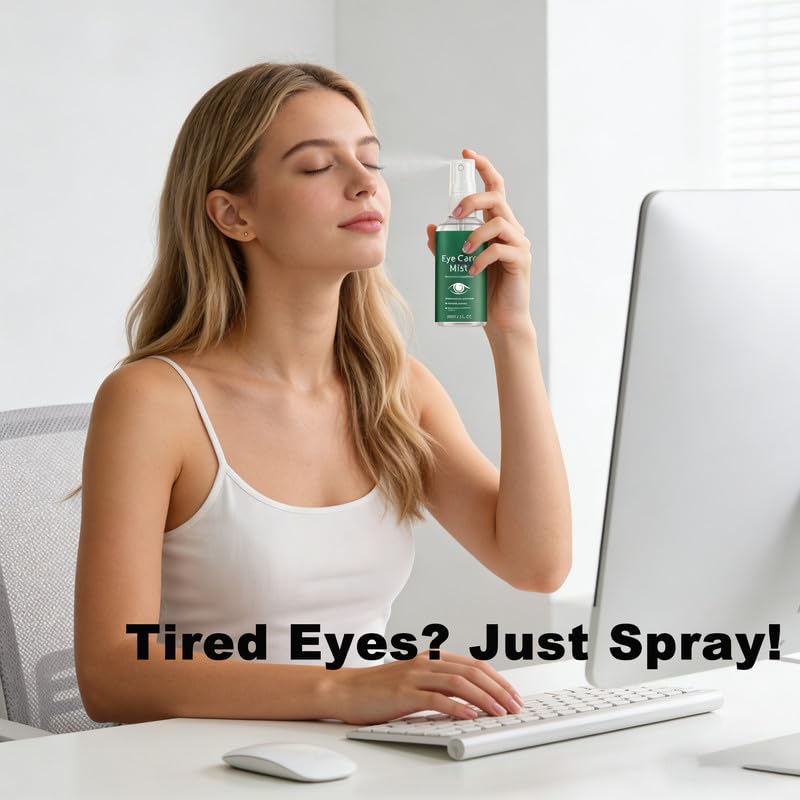 Hydrating Eye Mist Spray, 30 mL (1 fl oz) — Gentle Daily Comfort Mist for Dry, Tired-feeling Eyes — Lightweight, Fast-drying, Easy-to-use 2PCS