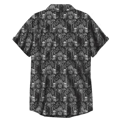 STAR WARS Boys Darkside Pattern Short Sleeve Woven Tee2