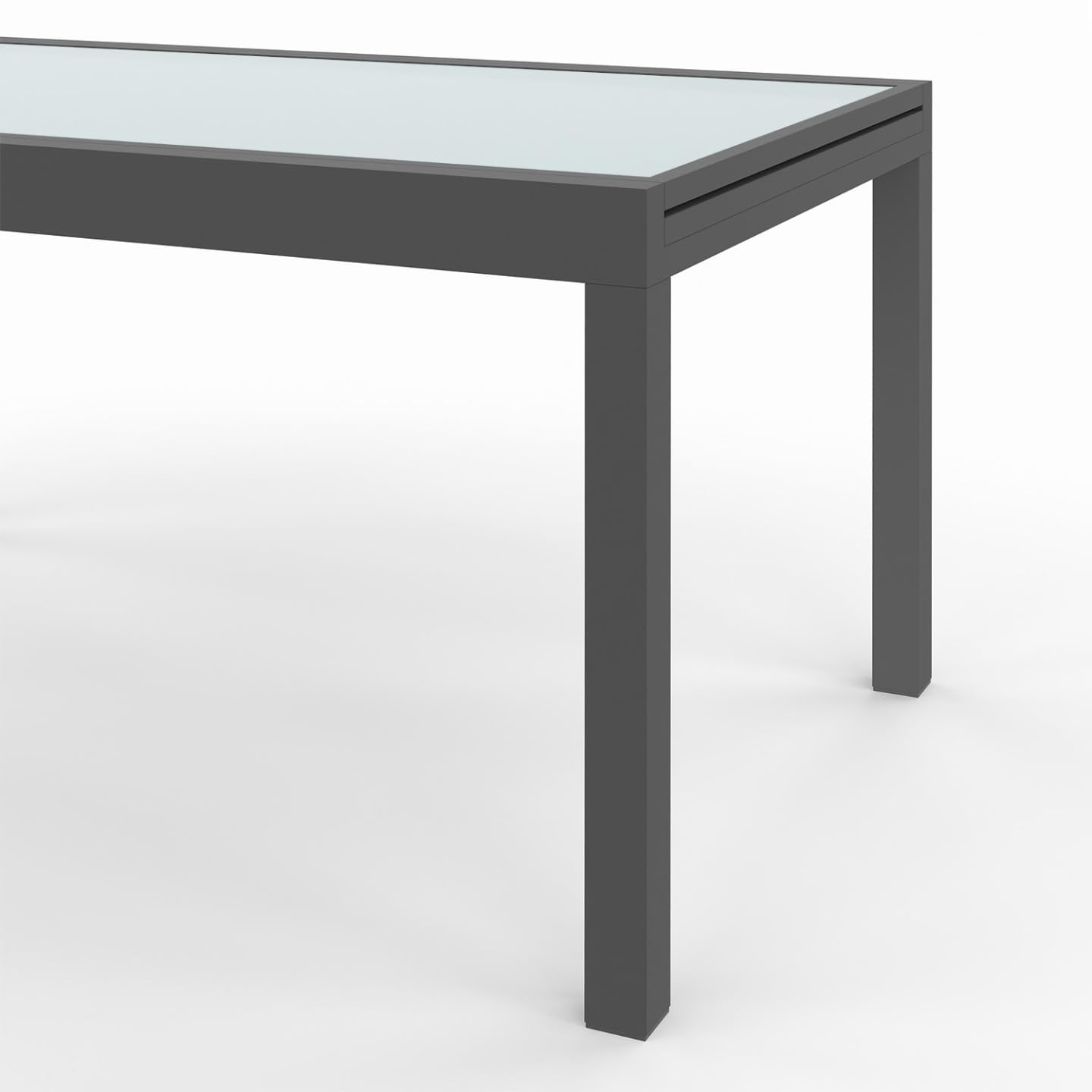 IDMarket - Salon de Jardin Madrid Table Extensible 135-270 CM et 12 chaises empilables Gris Anthracite