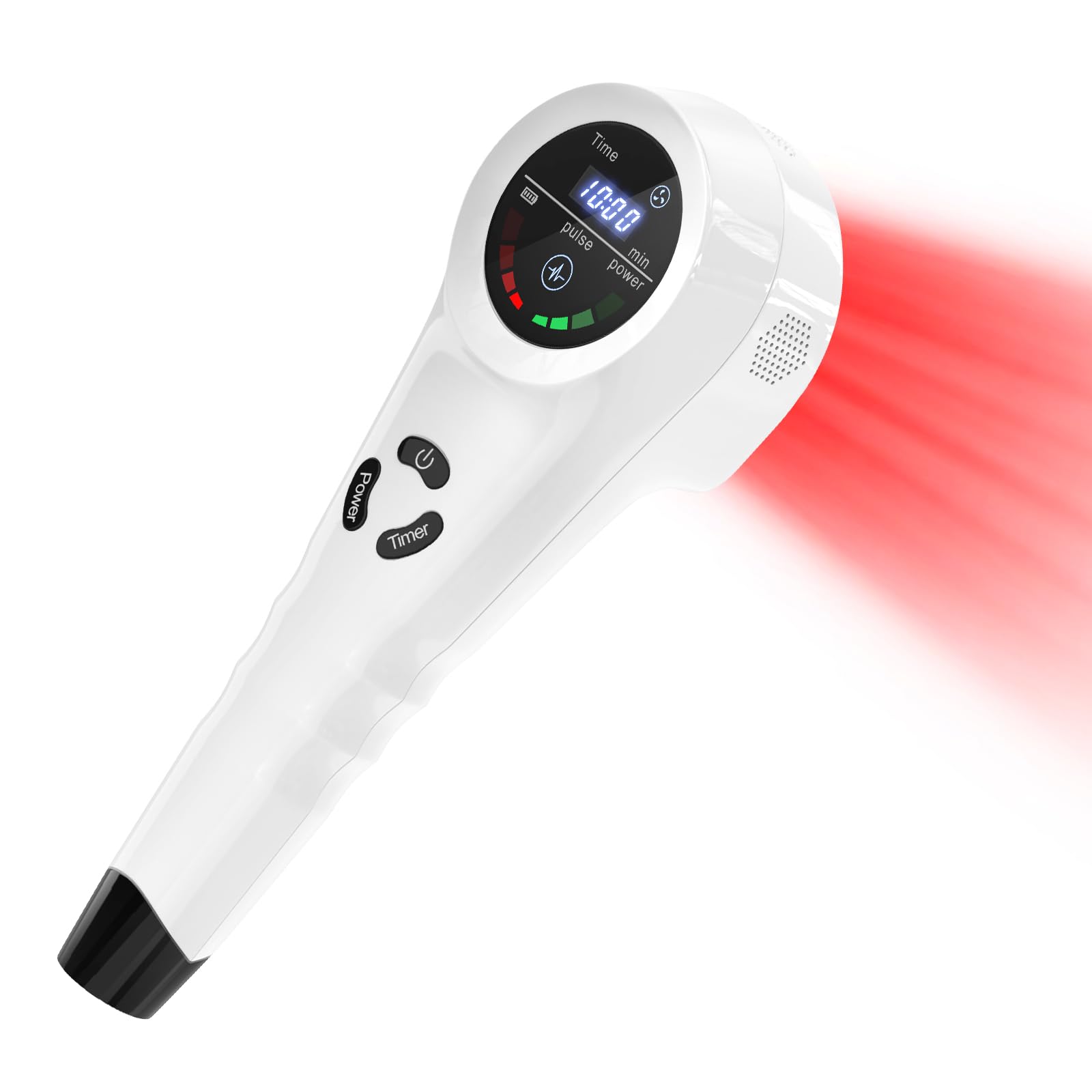 iKeener Dispositivo terapeutico laser a freddo, portatile, per alleviare dolori articolari e muscolari, terapia della luce infrarossa per persone/animali domestici, doppia lunghezza d'onda (4 x 808 nm