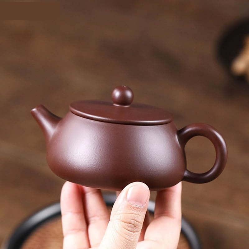 Czajniczek Kung Fu do robienia herbaty Chiński fioletowy gliniany zestaw do herbaty ręcznie wykonany filtr czajnik domowy luźna herbata liściasta stroma wielofunkcyjny ceramiczny czajniczek 170 ml