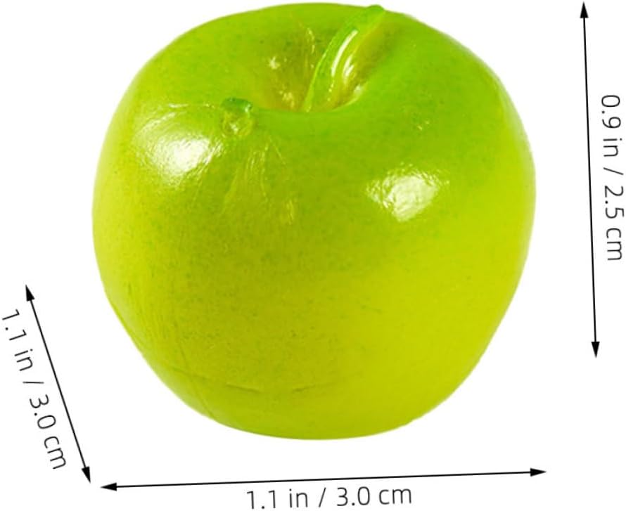 ARTIBETTER 6pcs Mini Artificial Green Fruit Simulation Display Models for Home Décor, Photography Props, Educational Showcase, Realistic Faux Fruit Ornaments