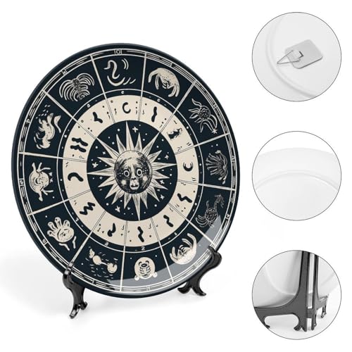 Plato decorativo de porcelana hueso 6 pulgadas con soporte miniatura 4