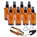 8 Piezas 30ml Botella de Spray de Vidrio ámbar, Botella de Spray de Vidrio Marrón Vacía, Conjunto de Botella de Spray Reutilizable con Bombas de Spray, Adecuado para Aceites Esenciales, Perfumes