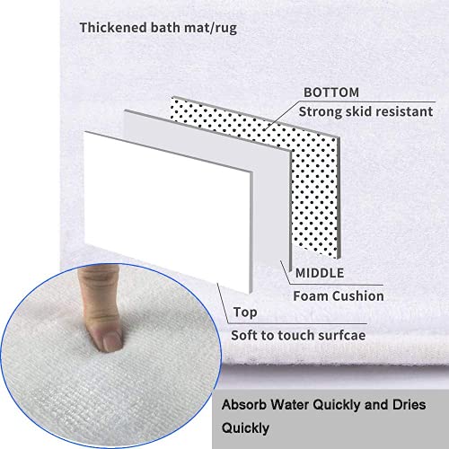 Yddsky 4 Pcs Blue Geometric Shower Curtain Sets Non-Slip Rugs Bath Mat, Toilet Cover, U-Shaped Mat, Abstract Geometric Modern Shower Curtain With 12 Hooks, Black And Blue Bathroom Set #TOP6