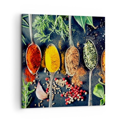 Cadre déco cuisine herbes et épices pour créer une ambiance chaleureuse dans votre salon carré