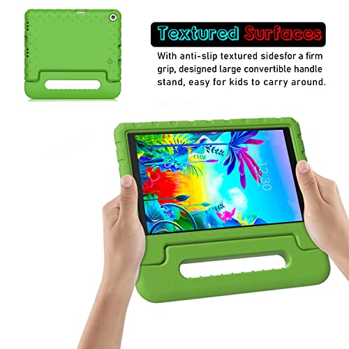 Ccambro Kids Case For Lg G Pad 5 10.1 Fhd 2019 (Model: Lmt600), Light-Weight Eva Soft Foam Durable Rugged Shockproof Kidsproof Child Cover Foldable Handle To Kickstand, Green #TOP5
