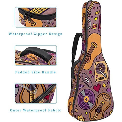 Housse guitare imperméable avec fermeture éclair robuste pour folk et classique - 4