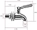 Beverage Dispenser Replacement Spigot,Oak Leaf Stainless Steel Spigot Polished Finished, Dispenser Replacement Faucet