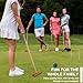 Pointyard 32’’ Six Player Croquet Set, Regulation [Vintage Brown] Croquet Set with Wooden Mallets/Colored Ball/Wickets/Stakes for Adults/Teenagers/Family-Perfect for Lawn/Backyard Game/Park