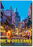 Bourbon Street, New Orleans Evening Fridge Magnet Size 2.5" x 3.5"