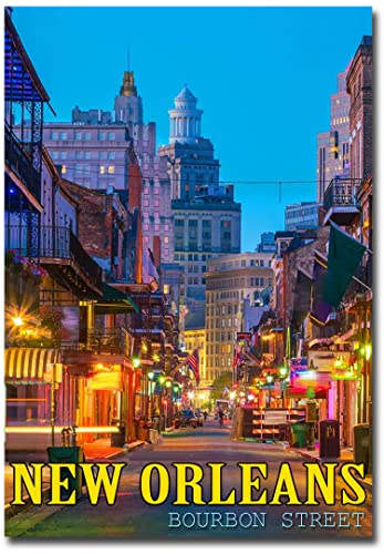 Imán de nevera Bourbon Street, New Orleans 2.5 x 3.5 pulgadas miniatura 1