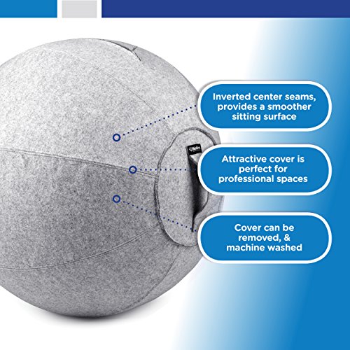 Stability Ball Chair For Office - Ergonomic Seating/Labor Birthing Pregnancy/Yoga Balance Stability Exercise Fitness - Felt Cover #TOP3