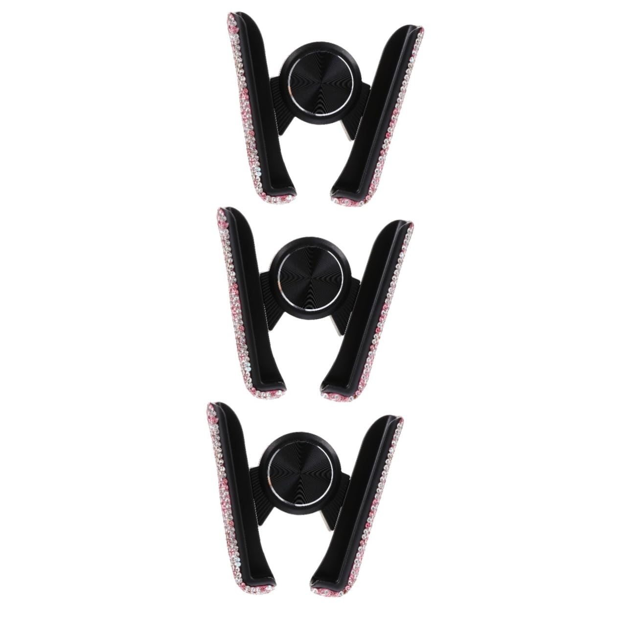 Didiseaon 3pezzi Supporto Per Telefono Auto Con Strass Portatile e Facile Da Installare Per Ventilazione Auto Compatibile Con Smartphone Design Elegante e Leggero