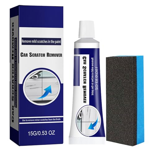 車のスクラッチリムーバー、2025年新型車用スクラッチリムーバー、車の傷修復ペースト、ワイプスポンジ付き車のスクラッチリムーバーキット、車用研磨ワックス 車両用ディープスクラッチ(1個)