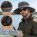 EINSKEY Men's Waterproof Sun Hat, Outdoor Sun Protection Bucket Safari Cap For Safari Fishing Hunting Dark Gray One Size