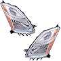 AUTOANDART Replacement Driver and Passenger Halogen Headlights Headlamps Compatible with 2006 2007 2008 2009 Prius 81170-47160 81130-47160