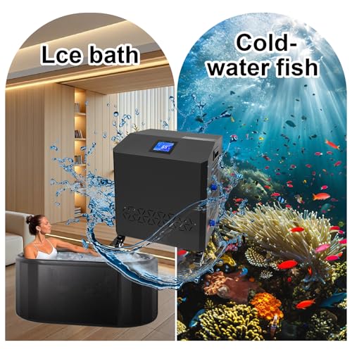 Image of Aquarium Chiller,LED Display Fish Tank Chiller, 1 HP Active Aqua Chiller for Axolotl, Water Chiller with Pump, Nozzles and Hoops Ideal for Coral Reef Shrimp (264 Gallon)