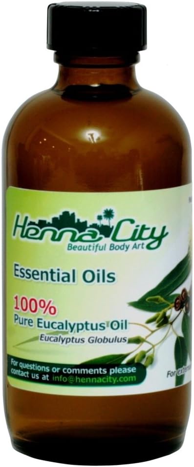 Henna City Eucalyptus Essential Oil, Pure, Undiluted (4 oz)