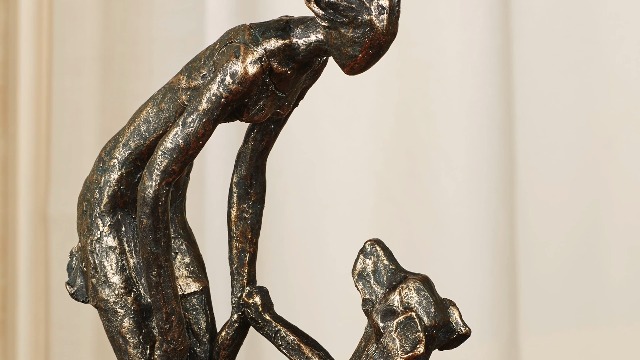 Escultura de Mesa Perro en Resina Texturizada miniatura 6