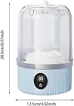 2026 Upgraded Mini Washing Machine, 1.5L Underwear Washer, Portable Rechargeable Cordless Mini Washing Machine Laundry Cup for Bra, Underwear, Socks Camping RV Travel (White)