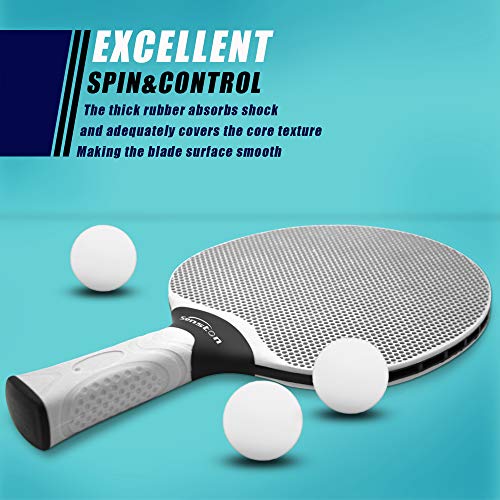 Image of Senston Table Tennis Rackets Set, Professional Table Tennis Racket with 3 Balls, Composite Rubber Ping Pong Paddle Set