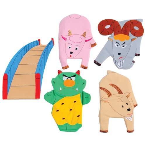 Constructive Playthings SVL-467 3 Billy Goats Gruff Story Telling Hand Puppet 5 Pc. Set, Grade: Kindergarten to 3, Age: 9.95 Height, 14.4 Wide, 1.55 Length Constructive Playthings SVL-467 3 Billy Goats Gruff Story Telling Hand Puppet 5 Pc. Set, Grade: Kindergarten to 3, Age: 9.95" Height, 14.4" Wide, 1.55" Length