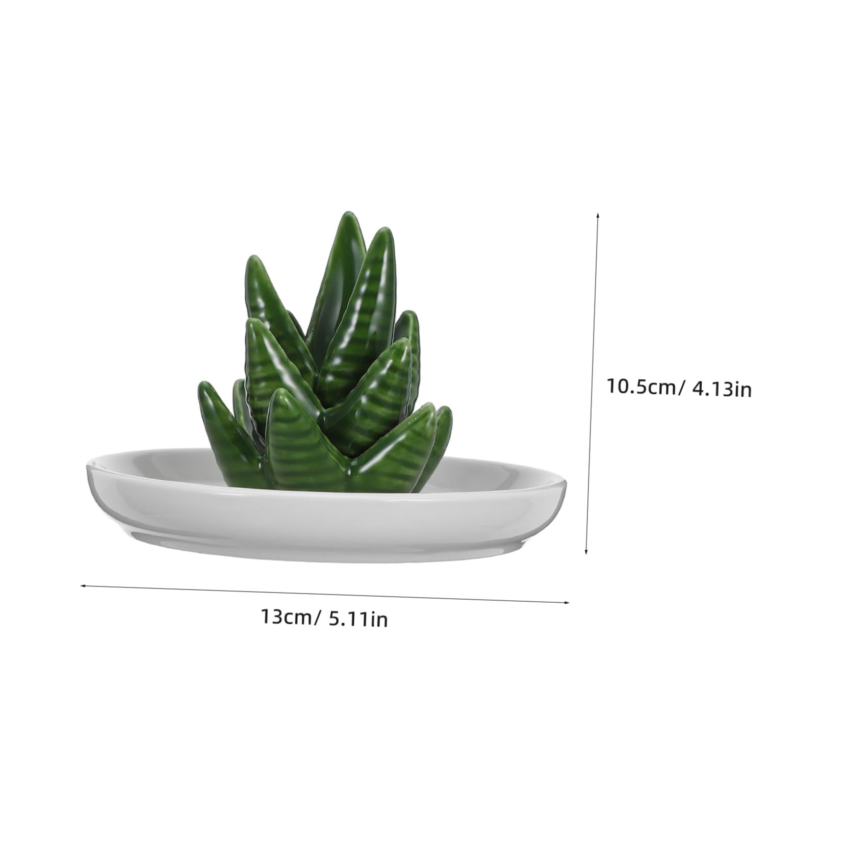 VALICLUD Plato de Cerámica para Joyas Soporte para Anillos en Forma de Cactus, Organizador Decorativo Adecuado para Exhibir y Almacenar Anillos Baño o Sala