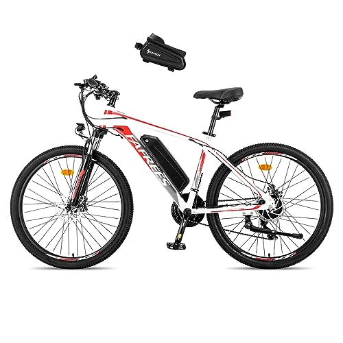 Fafrees Bicicleta eléctrica de 26 pulgadas para hombre, 21 velocidades, bicicleta de montaña eléctrica, 36 V 13 Ah, bicicleta de ciudad para mujer 250 W, pedaleo asistido 100 km MTB, control de