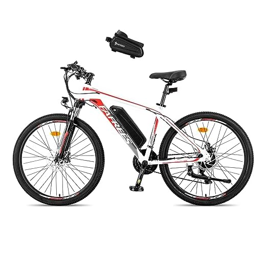 Fafrees Bicicleta eléctrica de 26 pulgadas para hombre, 21 velocidades, bicicleta de montaña eléctrica, 36 V 13 Ah, bicicleta de ciudad para mujer 250 W, pedaleo asistido 100 km MTB, control de