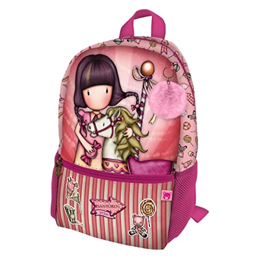 Santoro-S4306589 Mini Mochila Adap.Carro Gorjuss Fairground Carousel 26X34X11,4Cm, Dibujo Animado, Multicolor, Talla única (8)