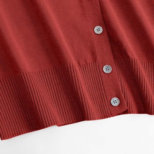 Chaleco largo para mujer rojo estilo kimono fluido ideal para las noches frescas de terraza 6