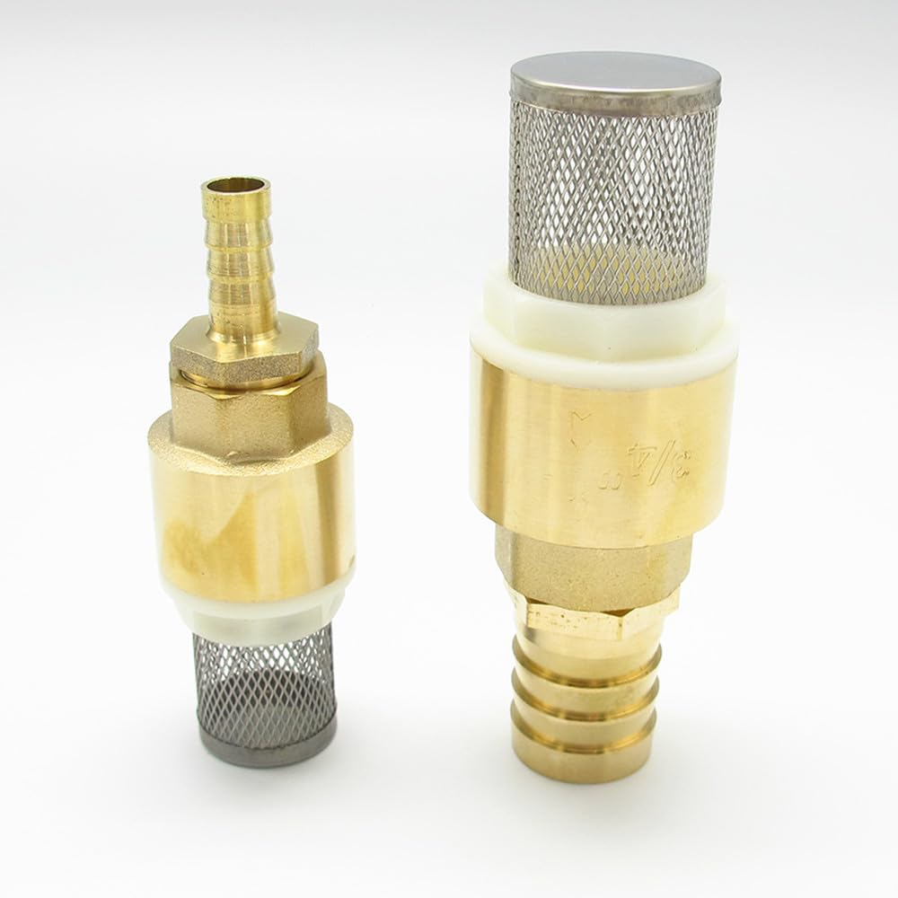 Clapet anti-retour en laiton à embout cannelé, diamètre extérieur 10 mm, 12 mm, 14 mm, 16 mm, 19 mm, 25 mm, 32 mm. Filtre, clapet de pied, taille 14 m
