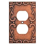 Franklin Brass W35071-CPS-C Classic Lace Single Duplex Wall Plate/Switch Plate/Cover, Sponged Copper