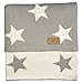 DIKOS Babydecke Baumwolle *STERNE* grau | 100% BIO Neugeborenen Baby Decke | weiche Strickdecke Mädchen/Junge | atmungsaktive Baumwolldecke Kuscheldecke | Erstausstattung Geschenk zur Geburt