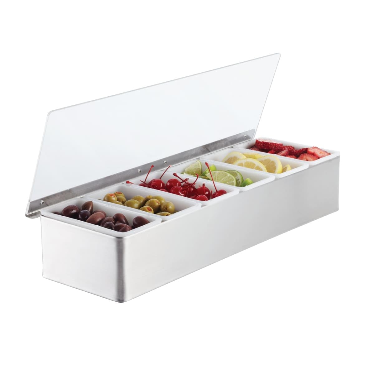 American Metalcraft CD6 S/S 6-Compartment Condiment Dispenser