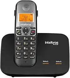 Telefone Digital Sem Fio com Entrada para 2 Linhas Preto Intelbras