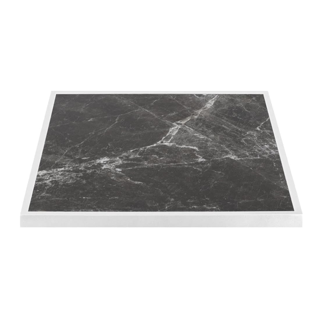 Bolero Dark Granite Effect Tempered Glass Square for Indoor and Outdoor Use - 700 mm, Size: 38(H) x700(W) x700(L) mm FU516