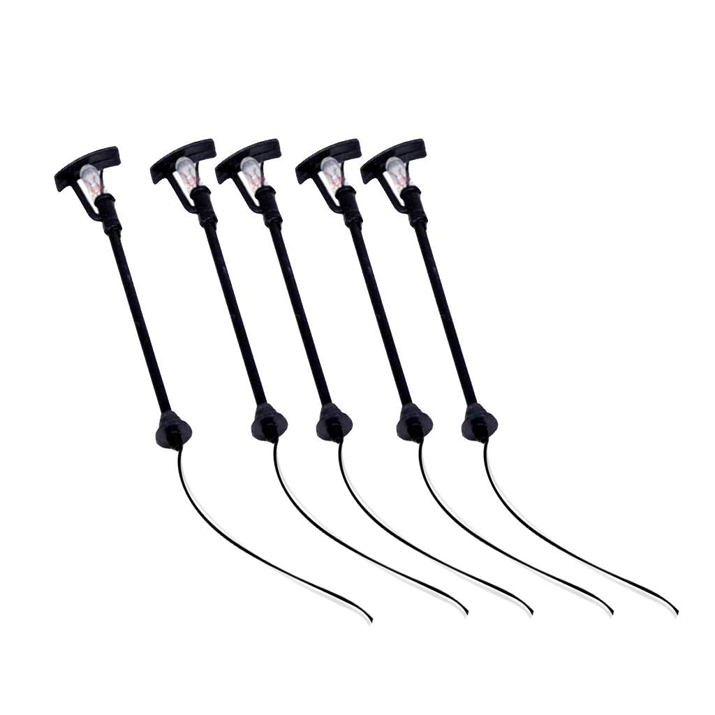 ATORSE™ Street Light LED Single-Head Lamp Post for Railway Train Sand Table Model 02-image-12