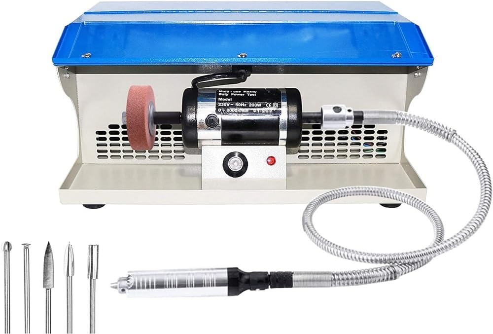 HEQIM Electric Chisel Carving Tool Wood Chisel Carving Machine Electric Woodworking Chisel with Light and Vacuuming(Woodworking Suit)