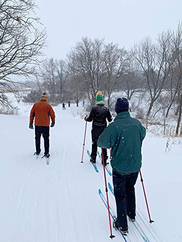 image for Nordic Rocks Adult Beginner Waxless Cross Country Skis with Step-In Bi