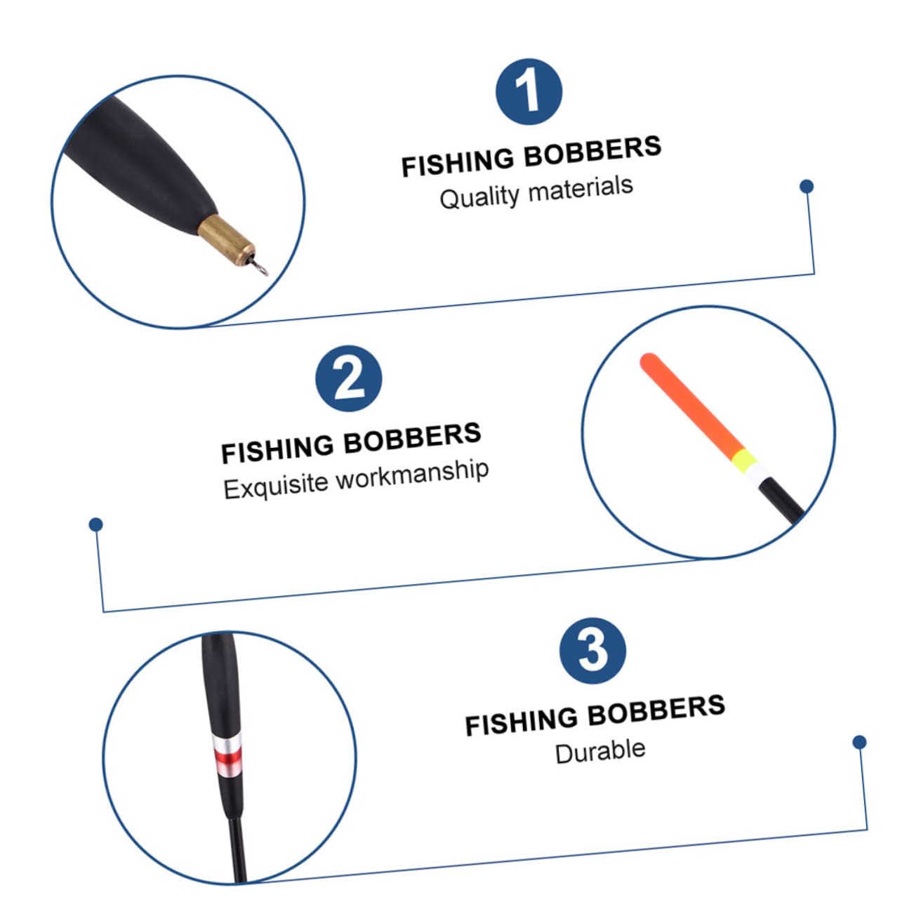BESPORTBLE 12 Pièces Flotteurs de Pêche en Bois pour Carpe Design Unique, Adaptés la Pêche Marine et Lacustre, Flottabilité Élevée et Longue Portée