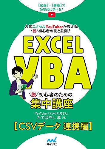 Excel Vba 脱初心者のための集中講座 Csvデータ 連携編 たてばやし 淳 工学 Kindleストア Amazon