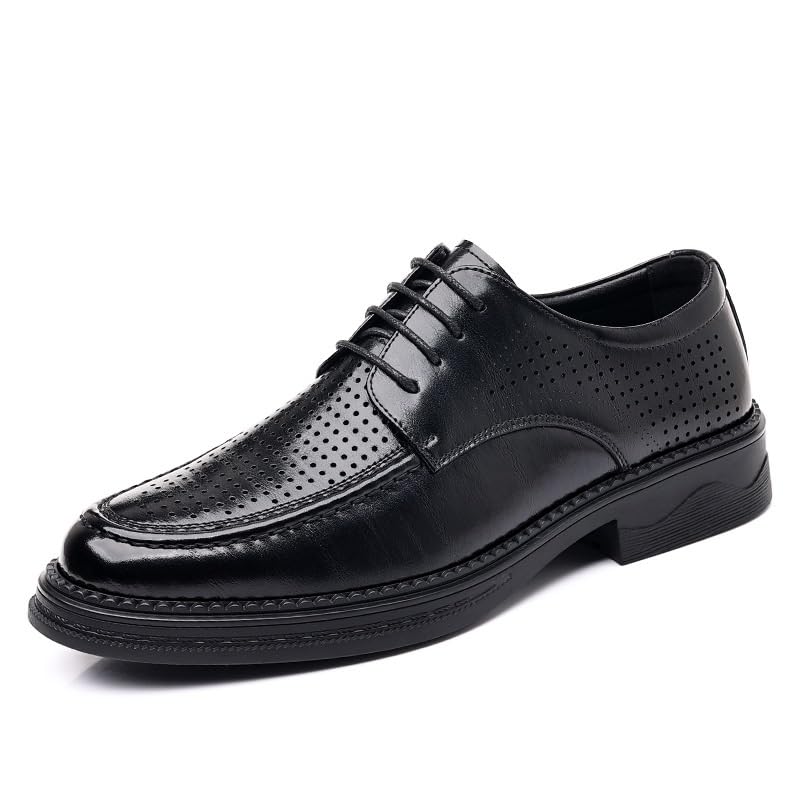 Mens Oxford Dress Shirts Lace Up Casual Wedding Faux Patent Derby Shoe Loafers & Slip-ons