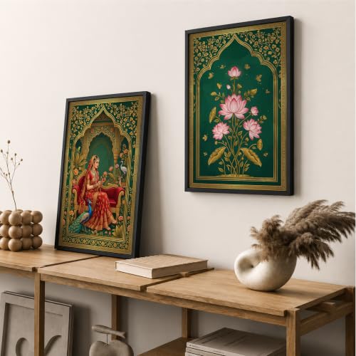 Image of Suneree Traditional Indian Wall Art - Set of 2 (ART 18, 10x13 INCHES)