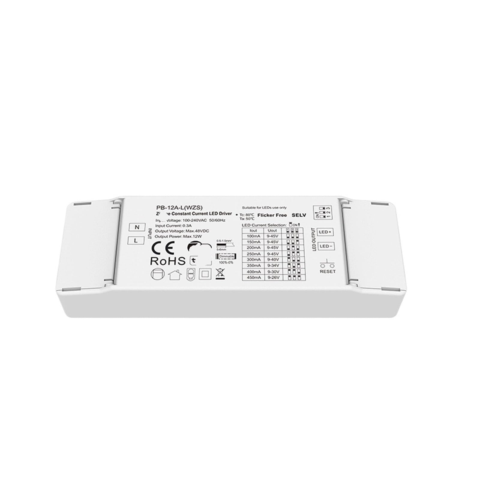 Pilote de LED 3-45V 12W pour réparer un éclairage intérieur clignotant